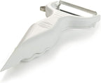 Börner Vegetable Peeler (6-in-1) • Garnishing Peeler with Grater • Multifunctional Peeler for Fruits & Vegetables • Fruit Peeler, Universal Peeler, Potato Peeler • Color: White