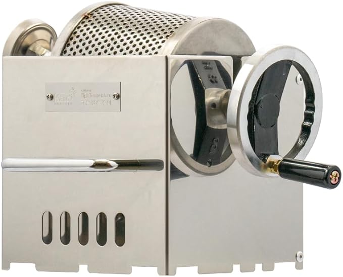 KALDI Mini Home Coffee Gas Roaster - 200g Capacity, Choice of Manual Handle or Motor Drive, Hopper/Sampler as option, Gas Burner Required (Manual Handle, Full-Set)