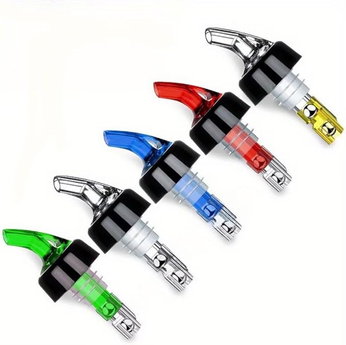 Measure Pourer Drinks Wine Cocktail Beverages Dispenser,Automatic Measured Bottle Pourer Spout,Quick Shot Spirit,Ideal Cocktail Home Bar Tools 1oz/30ml 5 Pack