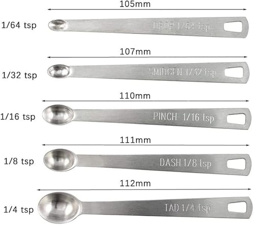 15 Pieces Measuring Cups and Spoons set, Includes 10 Stackable Measuring Cup with Lid and 5 Mini Stainless Steel Measuring Spoons, Teaspoons for Liquid and Dry, BPA Free, Dishwasher Safe