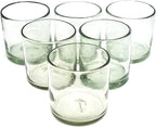 Clear 12 oz Large DOF Glasses (set of 6), Recycled Glass, Lead-free, Toxin-Free (12oz Large DOF)