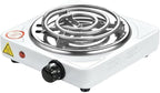 Compact and Portable Countertop Burner- Countertop Single Coiled Burner 1000 Watts Electric Hot Plate Temperature Controls White
