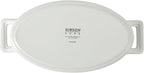 Gibson Home Gracious Dining Oval Au Gratin Baking Dishes, 4-Piece Set – 15 oz Oven Safe Ceramic Small Casserole Dishes with Handles, Microwave & Dishwasher Safe Mini Bakeware, White
