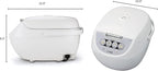 TIGER JBV-A10U 5.5-Cup (Uncooked) Micom Rice Cooker and Warmer with Tacook Food Steamer Cooking Tray Technology, White