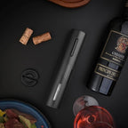 Electric Wine Opener, Battery Operated Wine Bottle Opener, Cordless Automatic Corkscrew with Foil Cutter, Fast Cork Removal, Gift Idea for Wine Lovers, Kitchen Bar Party Restaurant, Black