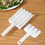 White Creative Kitchen Meatball Maker, 4 Baller Spoons with Cutting Spade, Multifunction Ice Cream Scoop, DIY Meatball, Patty, Fish Ball, Burger Making Tools