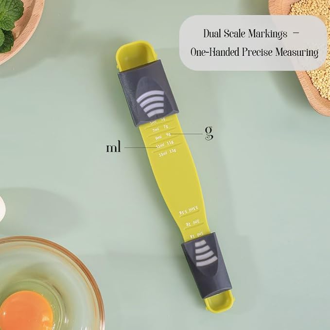 Adjustable Measuring Spoon – 1g-13g & 1ml-13ml Precision Measuring Tool for Baking, Cooking, Meal Prep & Baby Formula – BPA-Free Kitchen Gadget