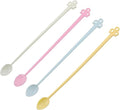 30PCS 5Inch Mini Plastic Coffee Stirrers Colourful Disposable Drink Stirrers Yoghurt Jam Spoons Multi Colour Assortment For Tea Honey Milk Cocktails