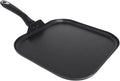IMUSA 11in Bistro Aluminum Nonstick Square Griddle with Cool Touch Handle, Black