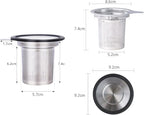 Tea Infuser, Extra Fine Mesh Tea Strainer with Silicone Lid, 304 Stainless Steel Tea Infusers for Loose Tea, Tea Steeper Basket Filter for Teapot, Mug, Cup