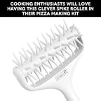 Orblue Pizza Dough Docker, Pastry Roller with Spikes Pizza Docking Tool for Home & Commercial Kitchen - Pizza Making Accessories that Prevent Dough from Blistering Light Gray