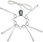 Display Buddie Adjustable Wall Plate Hanger - Secure for Round Platter Bowl Tray Wall Display - Steel - Silicone Hooks - Large 14"-22" up to 8 lbs