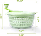 Salad Spinner, Large Vegetable Washer and Dryer with Easy Crank Handle, 3Qt Capacity Lettuce Spinner for Washing, Spinning & Drying Salad Greens, Fruits & Vegetables