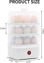 Egg Cooker - 18 Egg Capacity Electric Egg Cooker, can quickly cook hard, medium and soft boiled eggs, poached eggs, scrambled eggs or omelets, with auto shut-off function, Satisfy your food needs