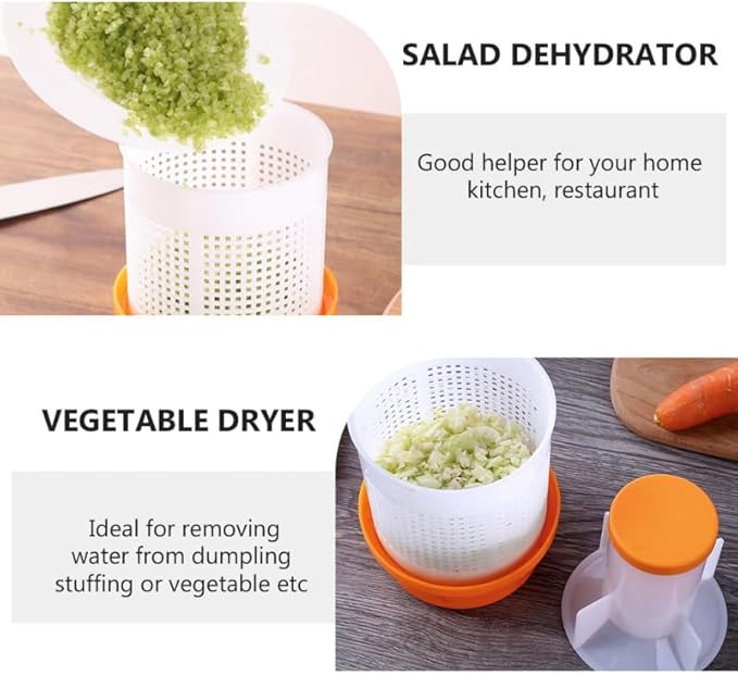 Hand Press Vegetable Squeezer 6.29X4.72X4.72In Manual Food Dehydrator for Dumpling Filling Water Removal Easy Clean Kitchen Tool
