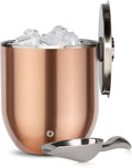 Snowfox Plus - Insulated Ice Bucket with Lid/Scoop, Premium Vacuum Insulated Stainless Steel Ice Buckets for Parties, Ice Box, Home Bar Accessories, Parties Supplies, Bar Decor, 3L, Gold