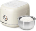 Joydeem Stainless Steel Rice Cooker, Uncoated Non-stick 316L Stainless Steel Inner Pot Rice Cookers, 6 Cup Uncooked, 3L/3.2 qt, DFB-D300