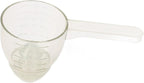 Asixxsix Measuring Scoop, Spill Proof Funnel Design Powder Funnel, Kitchen Measuring Tool with Scale for Seasoning Camping Baking Supplements Dishwasher Safe Food Grade ABS Material (White)