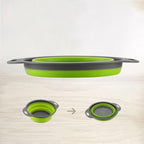 2 Pack Collapsible Colander Set, Emptycolor Foldable Collapsible Strainers for Kitchen, Small Round Colander with Base and Handles for Pasta, Fruit, Vegetables – Space-Saving Kitchen Strainer Baskets