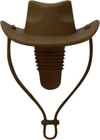 Silicone Wine Stopper, Funny Hat Shaped Decorative Wine Sealer, Cute Kitchen Gadgets, Brown