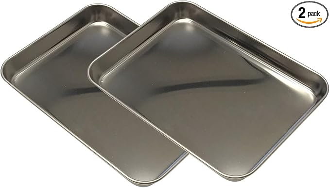 Toaster Oven Pan - Two Pack Compatible with Toshiba Model Numbers AC25CEW-CHBS, AC25CEWCHBS, AC25CEW-BS