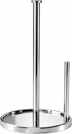Paper Towel Holder Countertop, Standing Paper Roll Holder with Anti Slip Weighted Base, Stainless Steel Freestanding Paper Towel Holder for Kitchen, Chrome