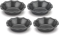 Cuisinart 4 Piece Fluted Tartlet Pan Set, Mini, Steel Gray