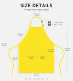 Syntus Apron for Men Women, Adjustable Cooking Kitchen Chef Aprons with 2 Pockets, Cotton/Polycotton/Polyester