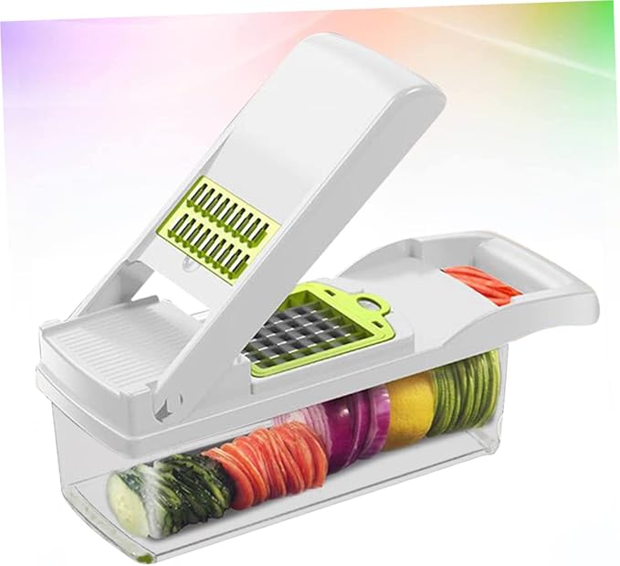 Unomor One Kitchen Tool Slicer Chopper Grater Shredder for Fruits Veggies Safe Handle Storage Case