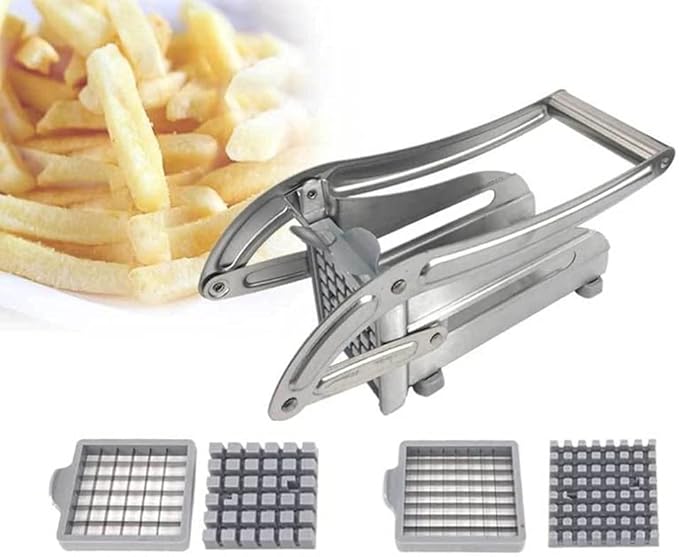 2 Blades Stainless Steel French Fry Potato Cutter Slicer Chipper For Cucumber Vegetables Carrot Kitchen Cooking Tools