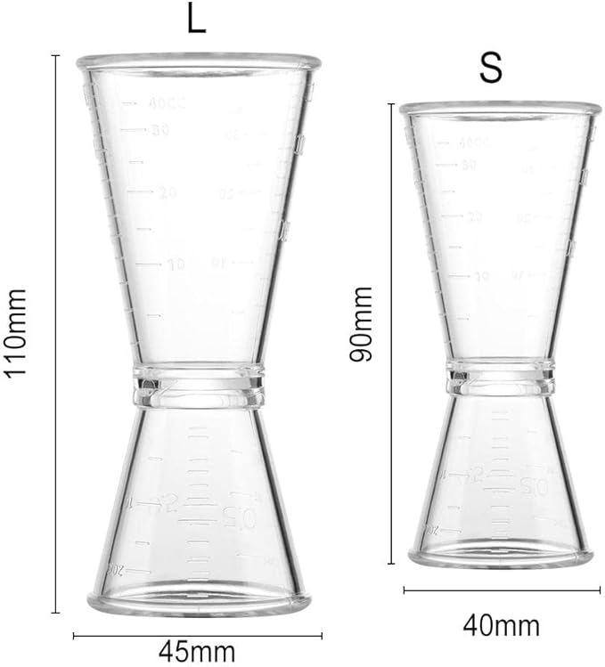 Set of 2 Measure Cup,Double Head Wine Bar Tool for Bar Party Kitchen