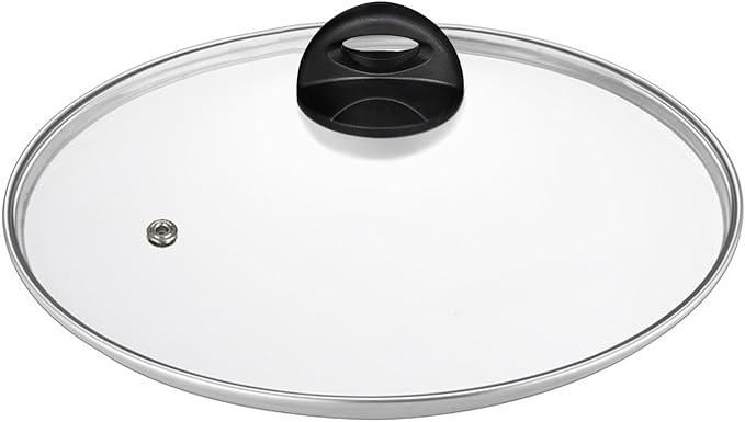 Glass Lids for Pot and Pan, 8, 9.5, 10.25, 11, 12, 12.6, 13.5, 14 Inch Tempered Replacement for Covers Kitchen Cookware, Frying Pan, Wok, Skillet (12 Inch)
