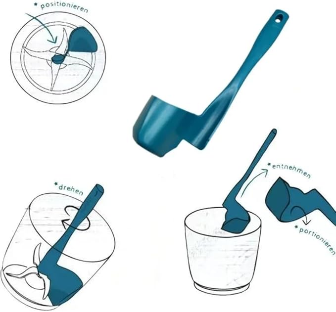1pcs/2pcs/4pcs Rotating Spatula compatible with Thermomix TM6/TM31/TM5 Portioning Food Processor Kitchen Accessories Cooking Tool (type B blue 2pcs)