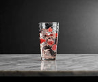 Glaver's Hammered Glass Cups. Cocktail Drinking Glasses Set of 6 Tall Kitchen Glasses, 17 oz Water Glassware For Bar, Juice, Beer, Iced Tea, Everyday Cordial Glasses Drinkware.