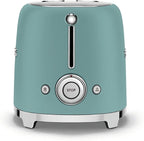 SMEG 2 Slice Toaster with 6 Presets and Defrost Function and Removable Crumb Tray (Jade)