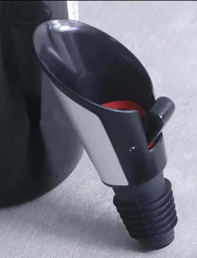 Reusable Wine Stopper Pourer - 2-in-1 Airtight Bottle Stopper with Leakproof Pour Spout - Wine Preserver for Red & White Wine - Bar Accessories Gift