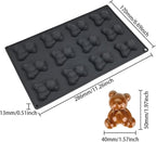 3D Bear Shape Cake Mold, Pudding Silicone Molds for Baking Pastry, Jelly, Ice Cream, Mousse Cake Decoration, Non-Stick Food Grade Silicone Baking Supplies (D_ Bear)