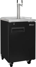 Kegco XCK-1B-2 24" Dual-Tap Commercial Kegerator – Stainless Steel Draft Beer Dispenser, Holds Full or Slim Kegs
