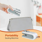 Mini Bag Sealer, 2026 New 2 in 1 Magnetic Food Sealer, USB Rechargeable Chip Bag Sealer Heat Seal Tool, Portable Handheld Snack Sealer Bag Sealing Machine for Snacks and Vegetables (White)