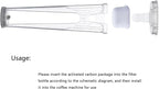 Water Filter Holder Starter Kit for Keurig 2.0 K-Express Essentials K-Supreme (Plus) K-Cafe K-Select K-Elite Brewers K-slim, Water Reservoir handle with 6 filters
