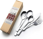 AOOSY Serving Utensils,6 Pieces Stainless Steel Silverware Serving Set Hostess Serving Set for Buffet Party Kitchen Restaurant-Dishwasher Safe