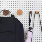 2 PCS Retro Magnetic Hooks, Wrought Iron Wooden Ball Hooks, Creative Punch-Free Storage for Refrigerators, Metal Doors, and Lockers (Walnut Wood,S)