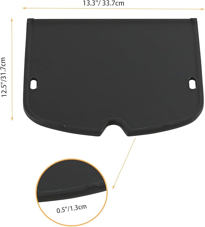 7034 Cast Iron Griddle for Weber Traveler Portable Gas Grill, Grill Cooking Griddle Replacement Parts for Weber 9010001 Traveler Portable Gas Grill