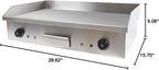 Electric Griddle, Electric Flat Top Griddle Non-Stick Teppanyaki Grill For Stir-Fry Omelets Pizza Pancakes Bacon, Adjustable Thermostatic Control 110V 4400W 29"