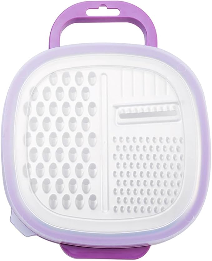 PRETYZOOM Multifunctional Kitchen Grater Slicer Stainless Steel Vegetable Cutter Portable Kitchen Gadget 9.44X7.44X2.36 Inch for Efficient Food Preparation