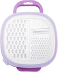PRETYZOOM Multifunctional Kitchen Grater Slicer Stainless Steel Vegetable Cutter Portable Kitchen Gadget 9.44X7.44X2.36 Inch for Efficient Food Preparation