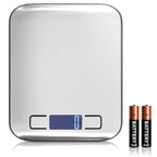 Food Scale with 4-Point Sensor - Kitchen Scales Digital Weight Grams and Ounces, kg, lb, ml, Milk ml with LCD Display, 22lb Load, 0.05oz Increments, Tare & Auto-Off Feature - for Cooking and Backing