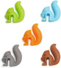 5 Pcs Colorful Cute Squirrel Shape Silicone Tea Bag Holder Cup,Squirrel Drink Markers, Tea Bag Holder for Cup Hanging Tool Mug Candy Colors Gift Set， Tea Accessories，Tea Bag Coasters