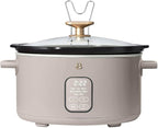 Beautiful 6 Qt Programmable Slow Cooker by Drew Barrymore -5 Preset Cooking Functions, Digital Countdown Timer, Dishwasher-Safe Parts and Cool-Touch Handles (Porcini)