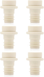 WOTOR Wine Stoppers Vacuum, Wine Saver, Wine Pump Vacuum Stoppers, Wine Preserver, Reusable Bottle Sealer Keeps Wine Fresh (Cream, 6 Pieces)